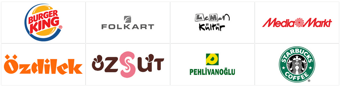 İzmir Tente'yi tercih eden kurumsal markalar: Burger King, Folkart, Media Markt, Özdilek, Özsüt, Pehlivanoğlu, Starbucks