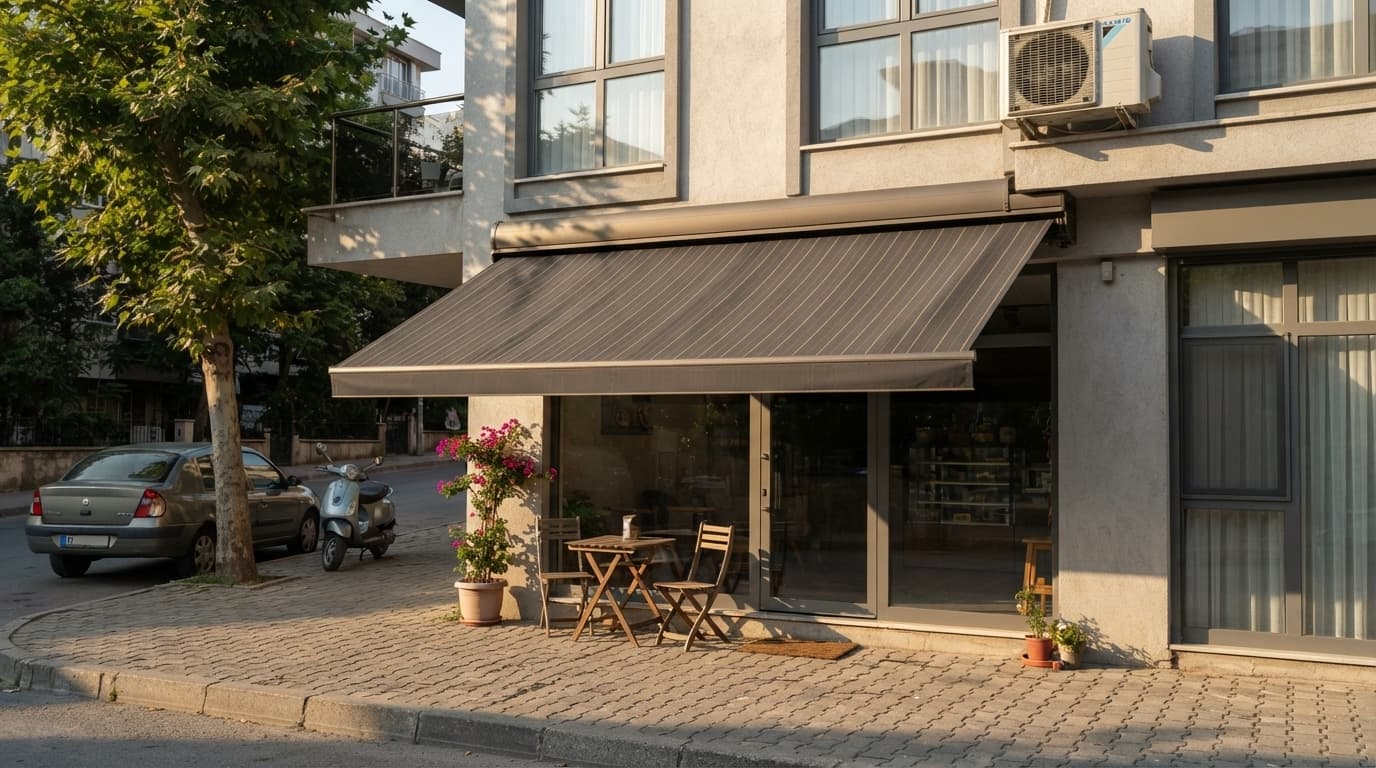 İzmir Mafsallı Tente uygulaması